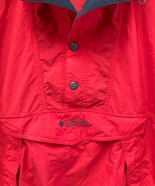 Columbia（コロンビア）Columbia (コロンビア) ハーフボタンアノラックパーカー レッド サイズ:3Lの古着・服飾アイテム