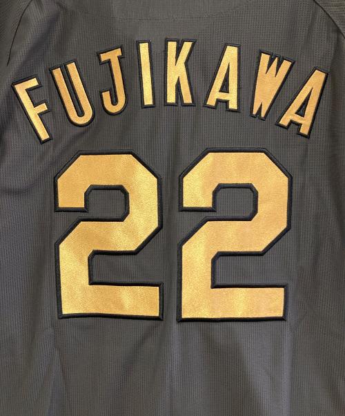 阪神タイガース（ハンシンタイガース）阪神タイガース (ハンシンタイガース) 野球ユニフォーム　藤川 球児　ブラックダイナマイト 22 ブラック サイズ:Mの古着・服飾アイテム
