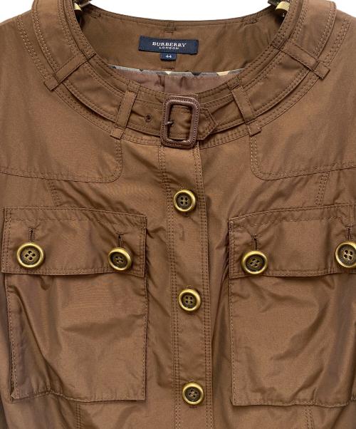 BURBERRY LONDON（バーバリーロンドン）BURBERRY LONDON (バーバリーロンドン) 半袖ワンピース ブラウン サイズ:44の古着・服飾アイテム