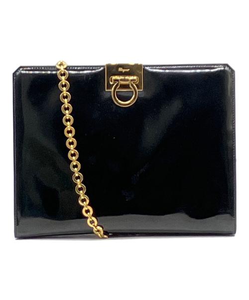 Salvatore Ferragamo（サルヴァトーレ フェラガモ）Salvatore Ferragamo (サルヴァトーレ フェラガモ) チェーンショルダーバッグ ブラックの古着・服飾アイテム