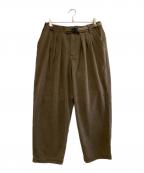 GRAMICCI×WHITE MOUNTAINEERINGグラミチ×ホワイトマウンテ二アニング）の古着「Corduroy Wide Tapered Pants」｜カーキ