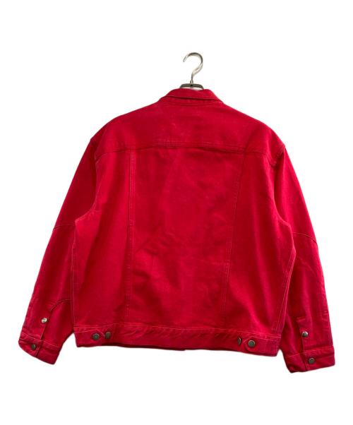 Calvin Klein Sports（カルバンクラインスポーツ）Calvin Klein Sports (カルバンクラインスポーツ) デニムジャケット レッド サイズ:Lの古着・服飾アイテム