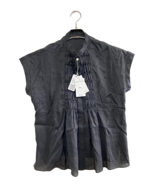 BALLSEY（ボールジィ）BALLSEY (ボールジィ) 半袖ブラウス ブラック サイズ:36の古着・服飾アイテム