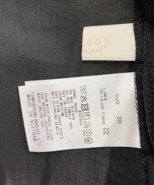 BALLSEY（ボールジィ）BALLSEY (ボールジィ) 半袖ブラウス ブラック サイズ:36の古着・服飾アイテム