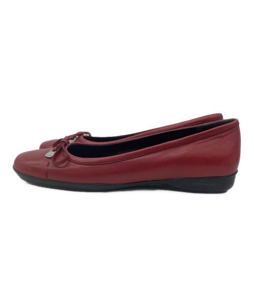 PRADA（プラダ）PRADA (プラダ) フラットパンプス レッド サイズ:36の古着・服飾アイテム