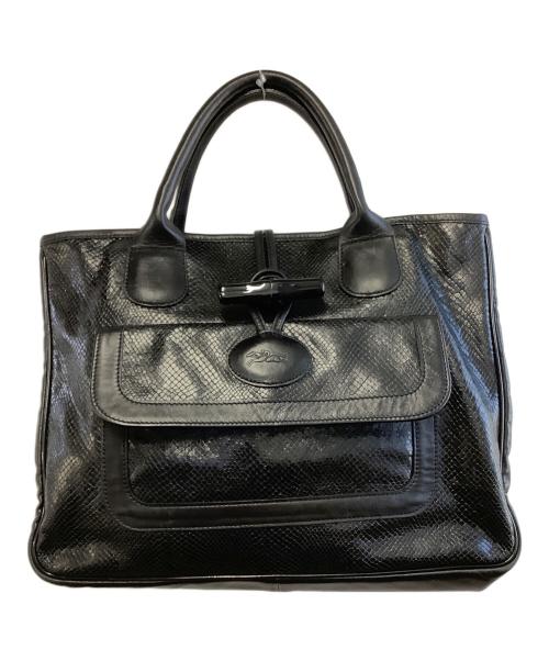 LONGCHAMP（ロンシャン）LONGCHAMP (ロンシャン) ハンドバッグ ブラックの古着・服飾アイテム