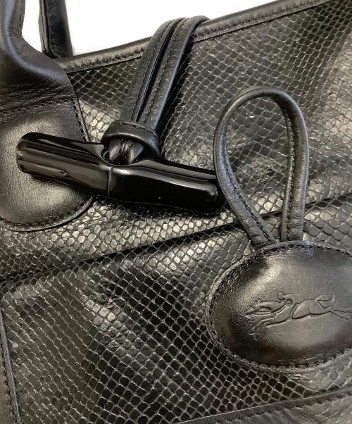 LONGCHAMP（ロンシャン）LONGCHAMP (ロンシャン) ハンドバッグ ブラックの古着・服飾アイテム