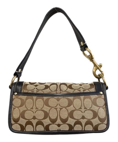 COACH（コーチ）COACH (コーチ) ワンショルダーバッグ ベージュ×ネイビーの古着・服飾アイテム