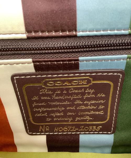 COACH（コーチ）COACH (コーチ) ワンショルダーバッグ ベージュ×ネイビーの古着・服飾アイテム