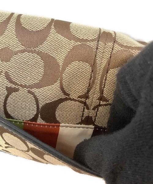 COACH（コーチ）COACH (コーチ) ワンショルダーバッグ ベージュ×ネイビーの古着・服飾アイテム