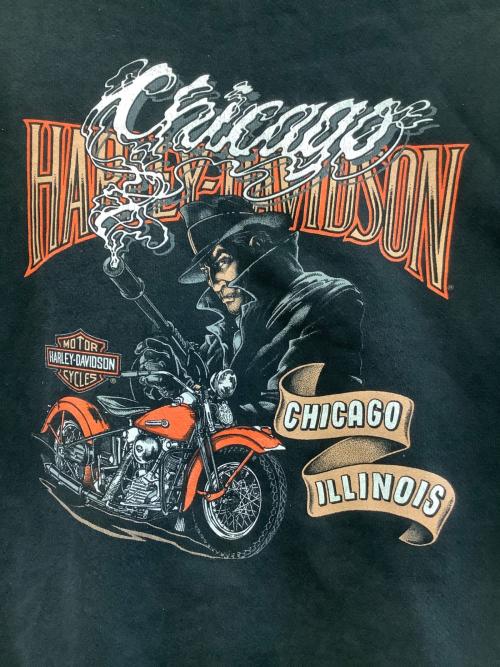 HARLEY-DAVIDSON（ハーレーダビッドソン）HARLEY-DAVIDSON (ハーレーダビッドソン) LEE (リー) ジップパーカー ブラック サイズ:Lの古着・服飾アイテム