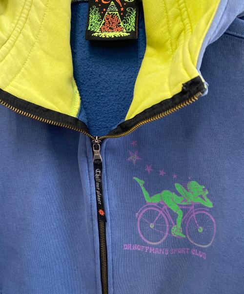 CHILL OUT PLANET（チルアウトプラネット）CHILL OUT PLANET (チルアウトプラネット) ジップパーカー ネイビー サイズ:Lの古着・服飾アイテム