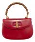 GUCCI（グッチ）の古着「ターンロックバンブーハンドバッグ」｜レッド
