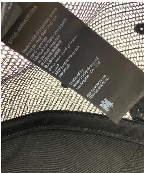 AMIRI（アミリ）AMIRI (アミリ) Core Logo Trucker Hat ブラック サイズ:1(タグに記載) 未使用品の古着・服飾アイテム