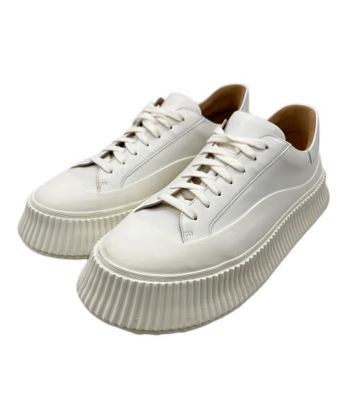 JIL SANDER（ジルサンダー）JIL SANDER (ジルサンダー) プラットフォームスニーカー ホワイト サイズ:42の古着・服飾アイテム