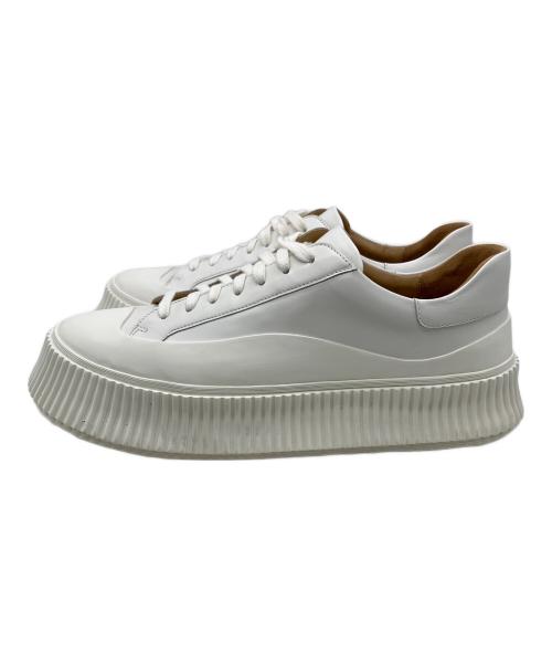 JIL SANDER（ジルサンダー）JIL SANDER (ジルサンダー) プラットフォームスニーカー ホワイト サイズ:42の古着・服飾アイテム