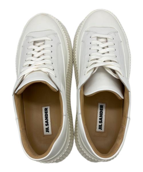 JIL SANDER（ジルサンダー）JIL SANDER (ジルサンダー) プラットフォームスニーカー ホワイト サイズ:42の古着・服飾アイテム