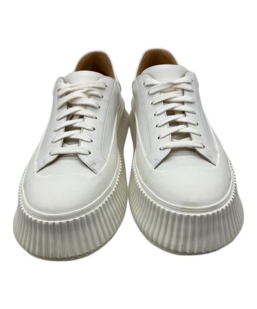 JIL SANDER（ジルサンダー）JIL SANDER (ジルサンダー) プラットフォームスニーカー ホワイト サイズ:42の古着・服飾アイテム