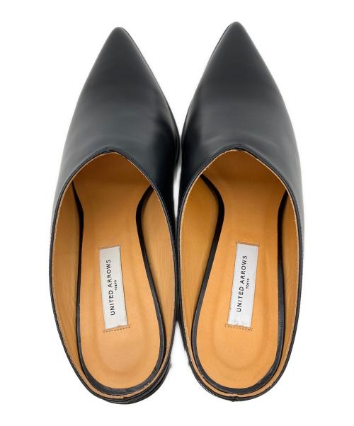 UNITED ARROWS（ユナイテッドアローズ）UNITED ARROWS (ユナイテッドアローズ) ポインテッドトゥミュール ブラック サイズ:36の古着・服飾アイテム