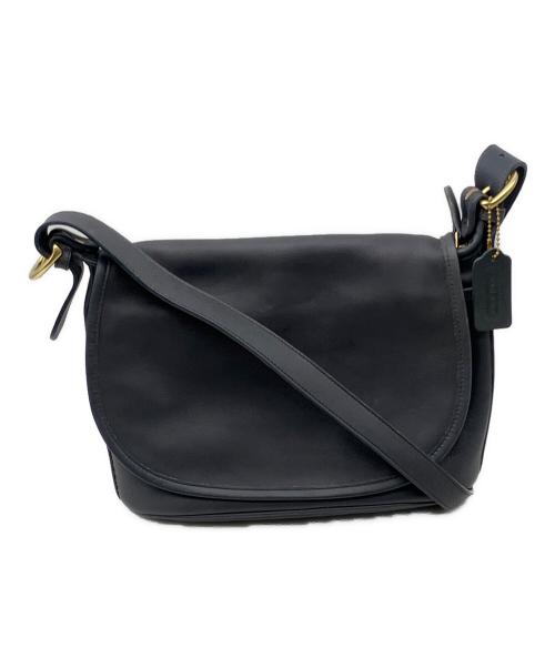 COACH（コーチ）COACH (コーチ) レザーショルダーバッグ ブラックの古着・服飾アイテム
