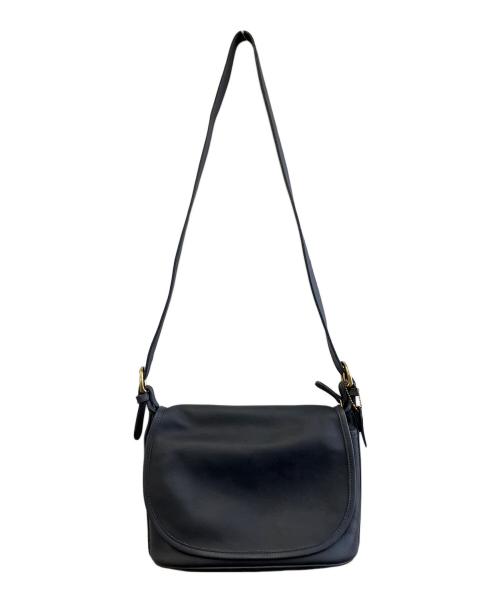 COACH（コーチ）COACH (コーチ) レザーショルダーバッグ ブラックの古着・服飾アイテム