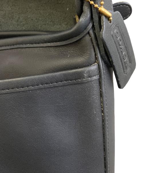 COACH（コーチ）COACH (コーチ) レザーショルダーバッグ ブラックの古着・服飾アイテム