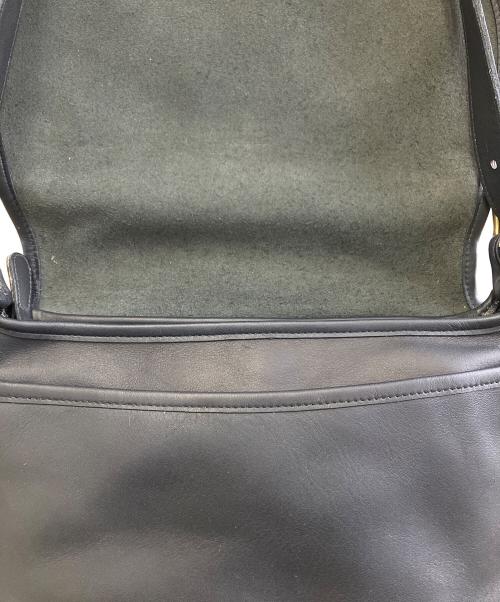 COACH（コーチ）COACH (コーチ) レザーショルダーバッグ ブラックの古着・服飾アイテム