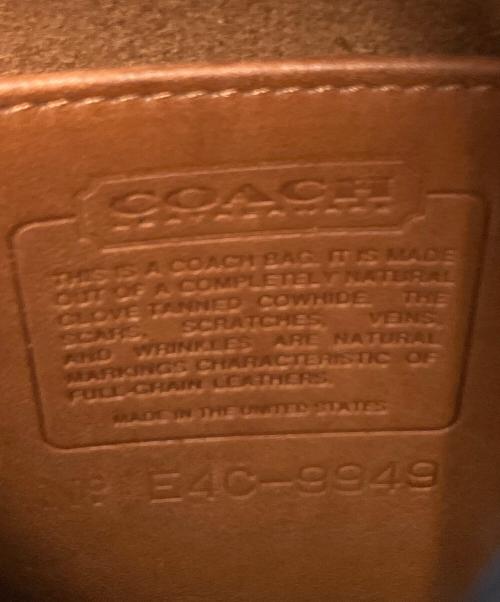 COACH（コーチ）COACH (コーチ) レザーショルダーバッグ ブラウンの古着・服飾アイテム