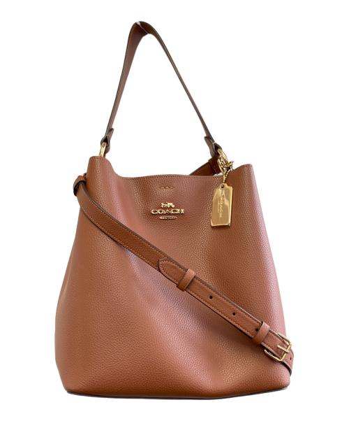 COACH（コーチ）COACH (コーチ) 2WAYバッグ ブラウン×レッドの古着・服飾アイテム