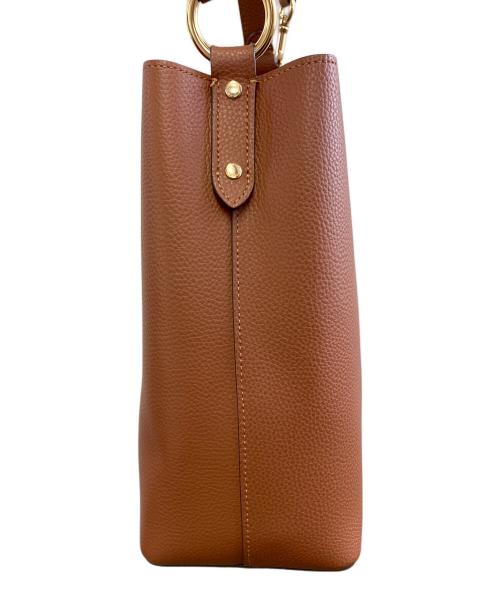 COACH（コーチ）COACH (コーチ) 2WAYバッグ ブラウン×レッドの古着・服飾アイテム