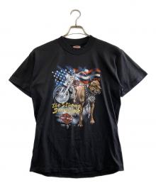 HARLEY-DAVIDSON（ハーレーダビッドソン）の古着「半袖カットソー」｜ブラック