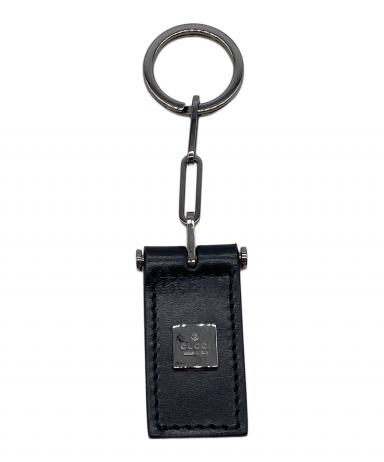 中古・古着通販】GUCCI (グッチ) レザーキーリング ブラック｜ブランド