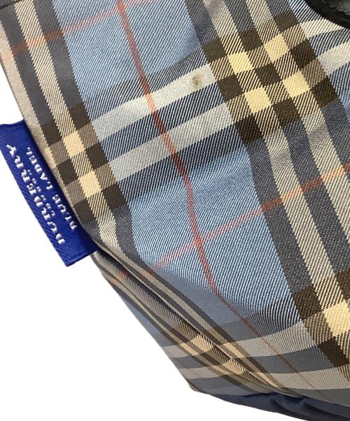 BURBERRY BLUE LABEL（バーバリー ブルー レーベル）BURBERRY BLUE LABEL (バーバリー ブルー レーベル) 舟形チェックミニトートバッグ ブルーの古着・服飾アイテム