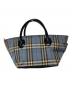 BURBERRY BLUE LABEL（バーバリー ブルー レーベル）の古着「舟形チェックミニトートバッグ」｜ブルー