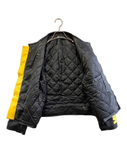RunningCheetahs（ランニングチーターズ）RunningCheetahs (ランニングチーターズ) Fレザージャケット ブラック×イエロー サイズ:Lの古着・服飾アイテム