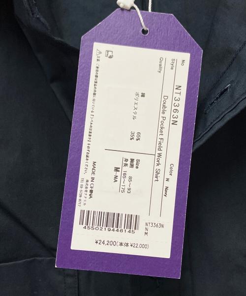 THE NORTHFACE PURPLELABEL（ザ・ノースフェイス パープルレーベル）THE NORTHFACE PURPLELABEL (ザ・ノースフェイス パープルレーベル) Double Pocket Field Work Shirt ネイビー サイズ:M 未使用品の古着・服飾アイテム