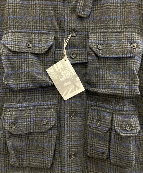 Engineered Garments（エンジニアド ガーメンツ）Engineered Garments (エンジニアド ガーメンツ) EXPLORER SHIRT JACKET – POLY WOOL GLEN PLAID ネイビー×グレー サイズ:S 未使用品の古着・服飾アイテム