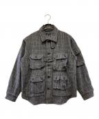 Engineered Garmentsエンジニアド ガーメンツ）の古着「EXPLORER SHIRT JACKET – POLY WOOL GLEN PLAID」｜グレー
