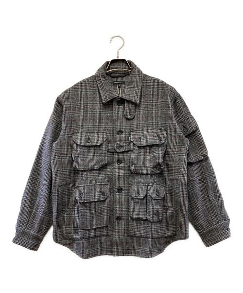 Engineered Garments（エンジニアド ガーメンツ）Engineered Garments (エンジニアド ガーメンツ) EXPLORER SHIRT JACKET – POLY WOOL GLEN PLAID グレー サイズ:S 未使用品の古着・服飾アイテム