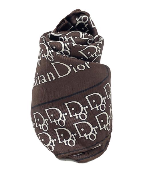 Christian Dior（クリスチャン ディオール）Christian Dior (クリスチャン ディオール) シルクスカーフ ブラウンの古着・服飾アイテム