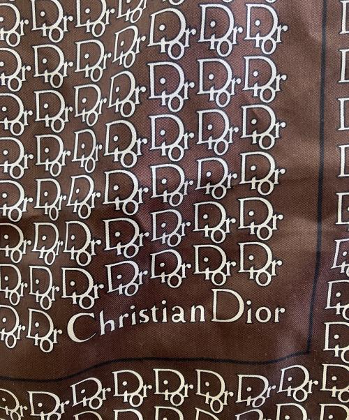 Christian Dior（クリスチャン ディオール）Christian Dior (クリスチャン ディオール) シルクスカーフ ブラウンの古着・服飾アイテム
