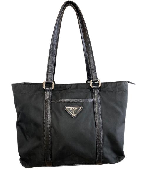 PRADA（プラダ）PRADA (プラダ) ナイロントートバッグ ブラックの古着・服飾アイテム