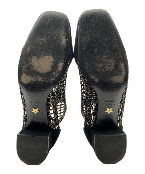 Christian Dior（クリスチャン ディオール）Christian Dior (クリスチャン ディオール) メッシュレースアップブーツ ブラック サイズ:36 1/2の古着・服飾アイテム