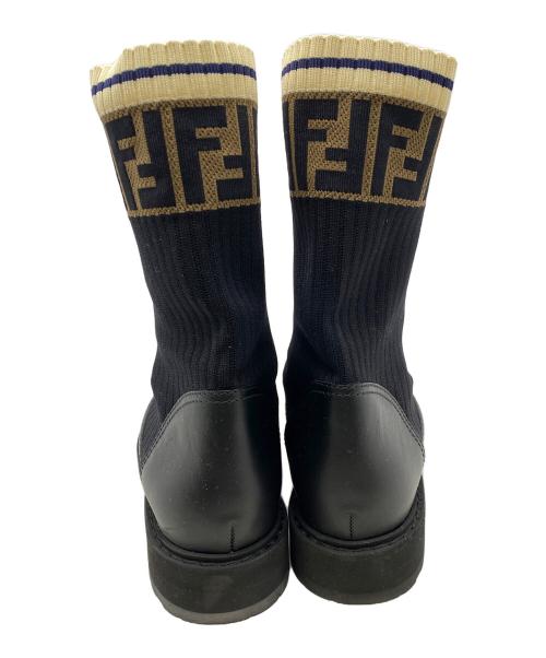 FENDI（フェンディ）FENDI (フェンディ) ブーツ ブラック×ブラウン サイズ:36の古着・服飾アイテム