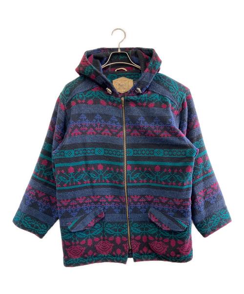 WOOLRICH（ウールリッチ）WOOLRICH (ウールリッチ) ブランケットコート ネイビー サイズ:Lの古着・服飾アイテム