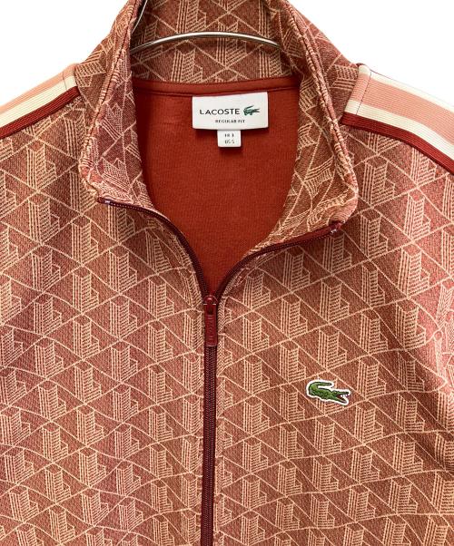 LACOSTE（ラコステ）LACOSTE (ラコステ) モノグラムジャカードトラックジャケット ブラウン サイズ:US S/FR 3の古着・服飾アイテム