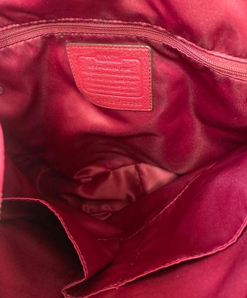 COACH（コーチ）COACH (コーチ) ショルダートートバッグ レッドの古着・服飾アイテム