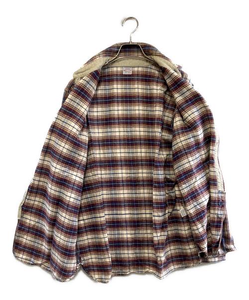 WAREHOUSE（ウエアハウス）WAREHOUSE (ウエアハウス) 長袖シャツ ブラウン×ブルー サイズ:Lの古着・服飾アイテム