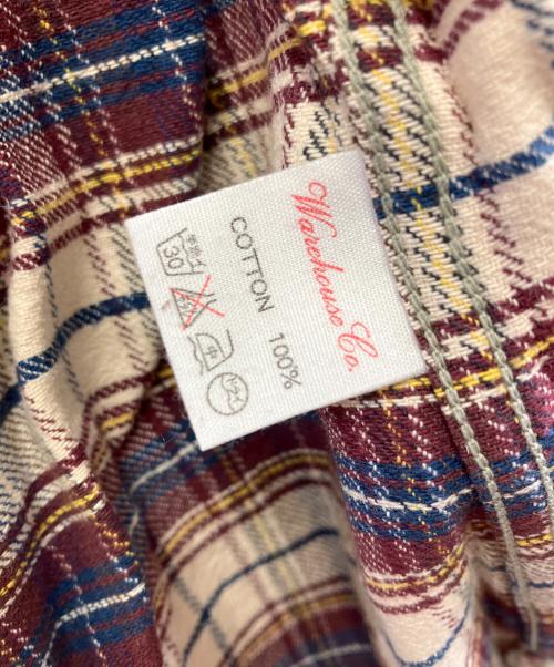 WAREHOUSE（ウエアハウス）WAREHOUSE (ウエアハウス) 長袖シャツ ブラウン×ブルー サイズ:Lの古着・服飾アイテム