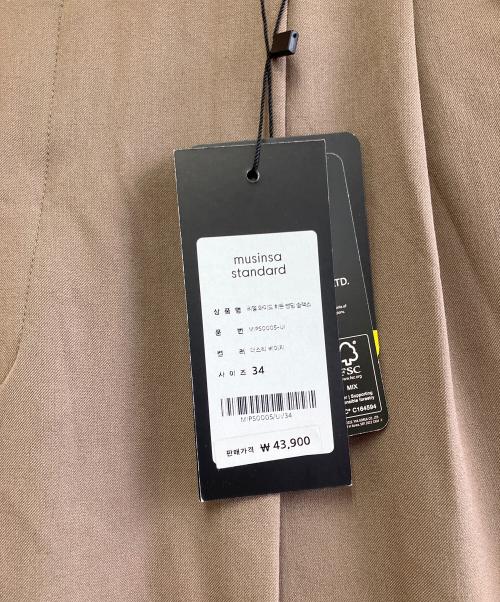 musinsa standard（ムシンサスタンダード）musinsa standard (ムシンサスタンダード) セットアップスーツ ベージュ サイズ:スーツ：XL　パンツ：34 未使用品の古着・服飾アイテム